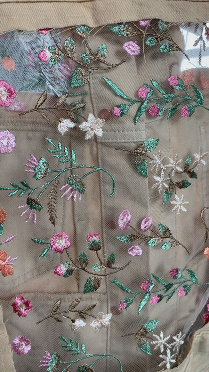 Khaki Denim Wild Flowers [1X]