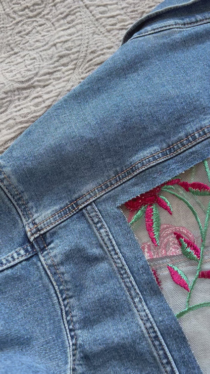 Denim Roses Cropped [S]