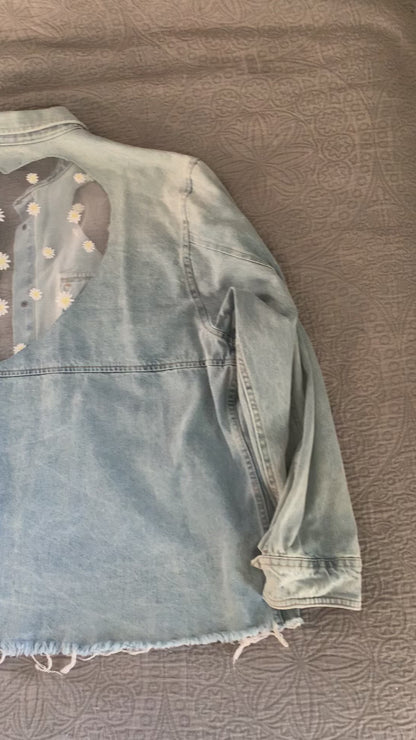 Heart Cutout Denim Daisies [4X]