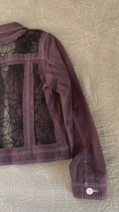 Purple Denim Spiderwebs [L]